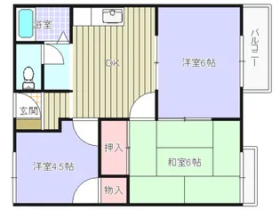 大阪府岸和田市岡山町【アパート】の間取り