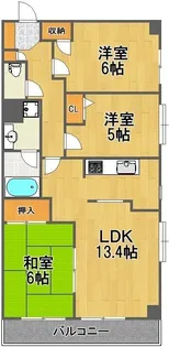 ハイマートアサヒ弐番館【1階】の間取り