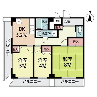 ベルジュ浦和仲町【5階】の間取り