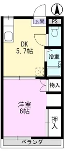 ハイツ恵那山 A棟【2階】の間取り