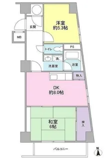 藤田ハイツ【6階】の間取り