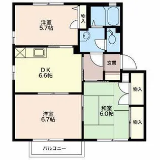 ディアスあらい A棟【1階】の間取り