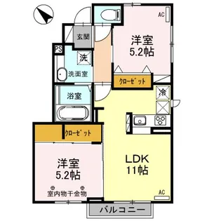 ミルクロス【1階】の間取り