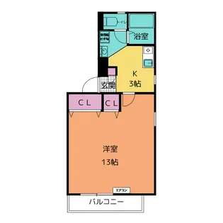 ロイヤル五月【1階】の間取り