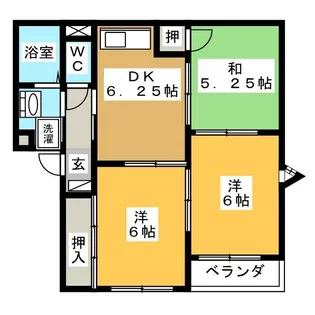 グランドール・ビルズA棟【3階】の間取り