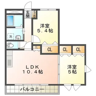 リベルタ・クオーレ利平治【2階】の間取り