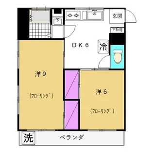 名倉ロイヤルコーポ【4階】の間取り