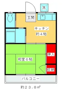 高徳荘【2階】の間取り