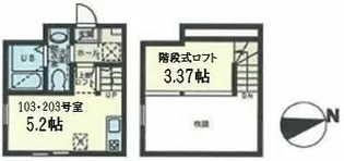 ハーミットクラブハウス保土ヶ谷南【2階】の間取り
