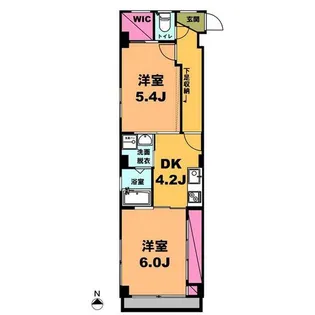 月村マンションNo.12【4階】の間取り