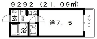 ブルージュ喜志【4階】の間取り