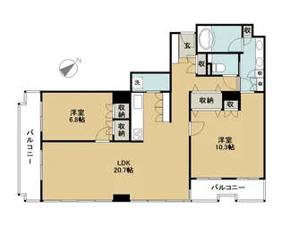 西早稲田パーク・タワー【4階】の間取り