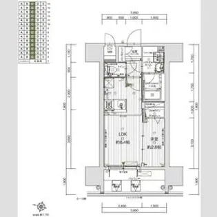 グランフォーレ久留米駅プレミア【14階】の間取り
