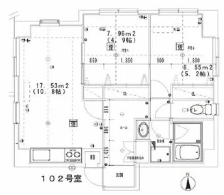 グランコールス東北沢【1階】の間取り