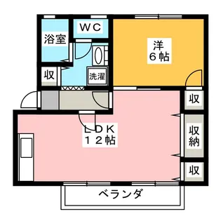 ハイカムール半田A・B【1階】の間取り