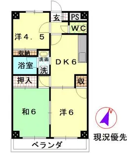 高橋マンション銀座【2階】の間取り