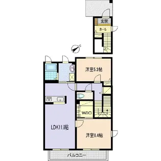 グランメールA【2階】の間取り