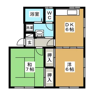 2DKの間取り画像