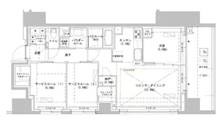 パークスフィア牛込神楽坂【7階】の間取り