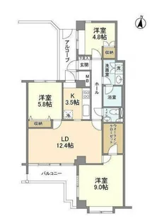 パークサイド碑文谷【2階】の間取り