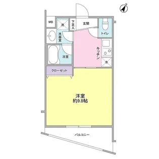 スリーアップ若林1・29【1階】の間取り