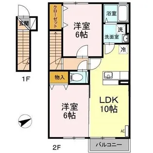 山形県山形市桜田東3【アパート】の間取り