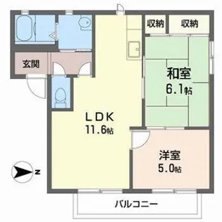 バリュージュ龍野【2階】の間取り
