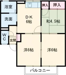 ロイヤルフォレストA棟【1階】の間取り