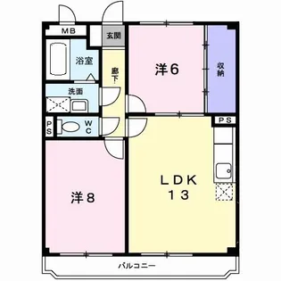 大阪府枚方市津田駅前2【マンション】の間取り