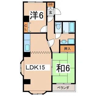 第1ガーデンハイツ【1階】の間取り
