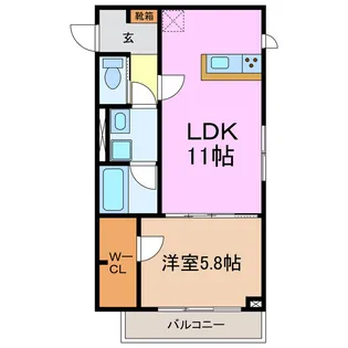 フェザーハイム【3階】の間取り
