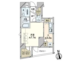 フェルクルール秋葉原【6階】の間取り