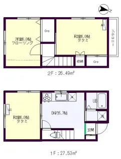 東京都新宿区余丁町【一戸建】の間取り