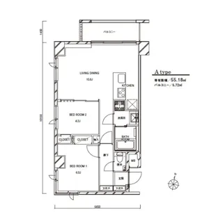 The MEGURO【2階】の間取り