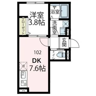 ヴィラシリウス【1階】の間取り