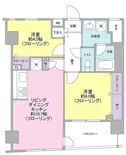 東京都中央区新川2【マンション】の間取り