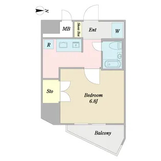 ウエストプラザ花京院【6階】の間取り