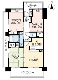 URアートヒル高根台【1階】の間取り