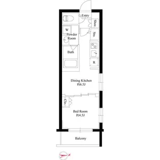 ハーモニーレジデンス新宿四谷【2階】の間取り