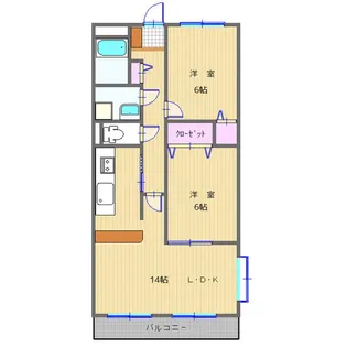 生形マンション【3階】の間取り