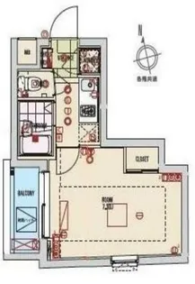 ビバリーホームズ五反田【2階】の間取り