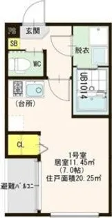 ハーモニーテラス城木町【3階】の間取り