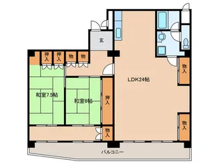エバ-ビュ-ハイツ【10階】の間取り