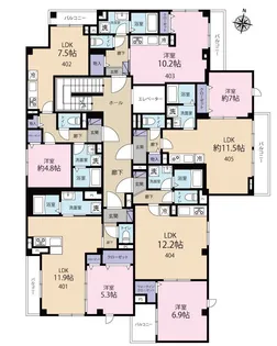 ハピネス ミノリ【4階】の間取り