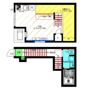 Velo SOTOYAMA(ヴェロ ソトヤマ)【2階】の間取り