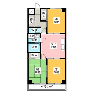 クレール小田井【4階】の間取り