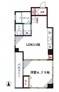 新高円寺パールマンション【3階】の間取り
