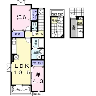 モーデカーサ【3階】の間取り