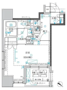 クレイシア日本橋水天宮前【4階】の間取り