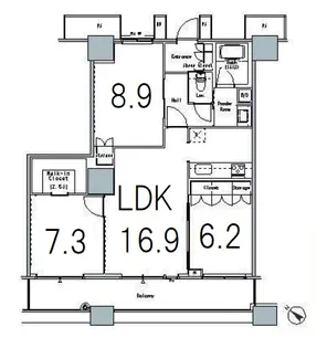 THE TOKYO TOWERS MIDTOWER【4階】の間取り